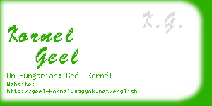kornel geel business card